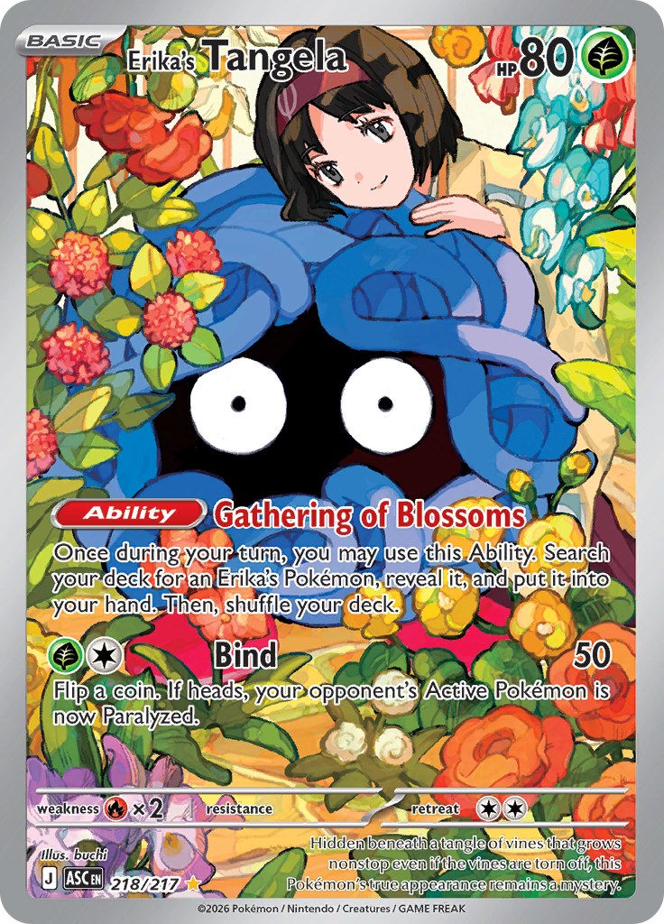 Erika's Tangela 218/217 from Ascended Heroes (ASC) - Illustration Rare English Pokémon TCG single card