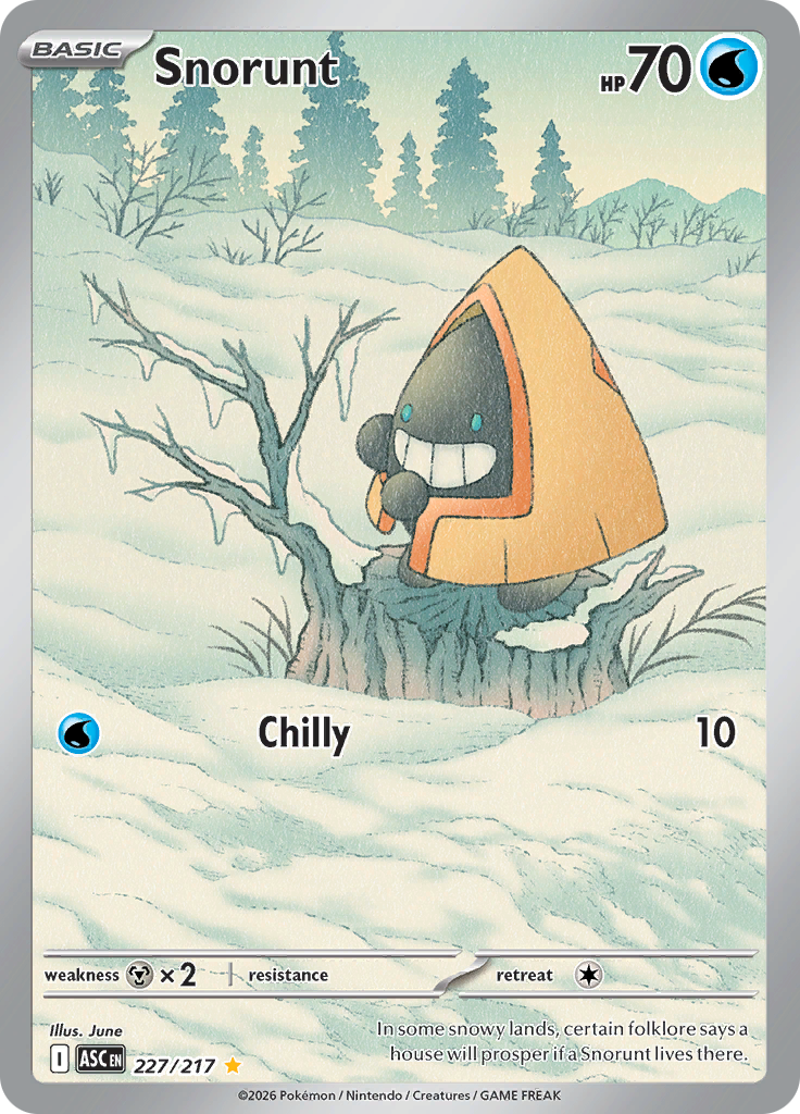 Snorunt 227/217 from Ascended Heroes (ASC) - Illustration Rare English Pokémon TCG single card