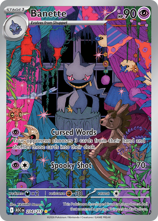 Banette 234/217 from Ascended Heroes (ASC) - Illustration Rare English Pokémon TCG single card