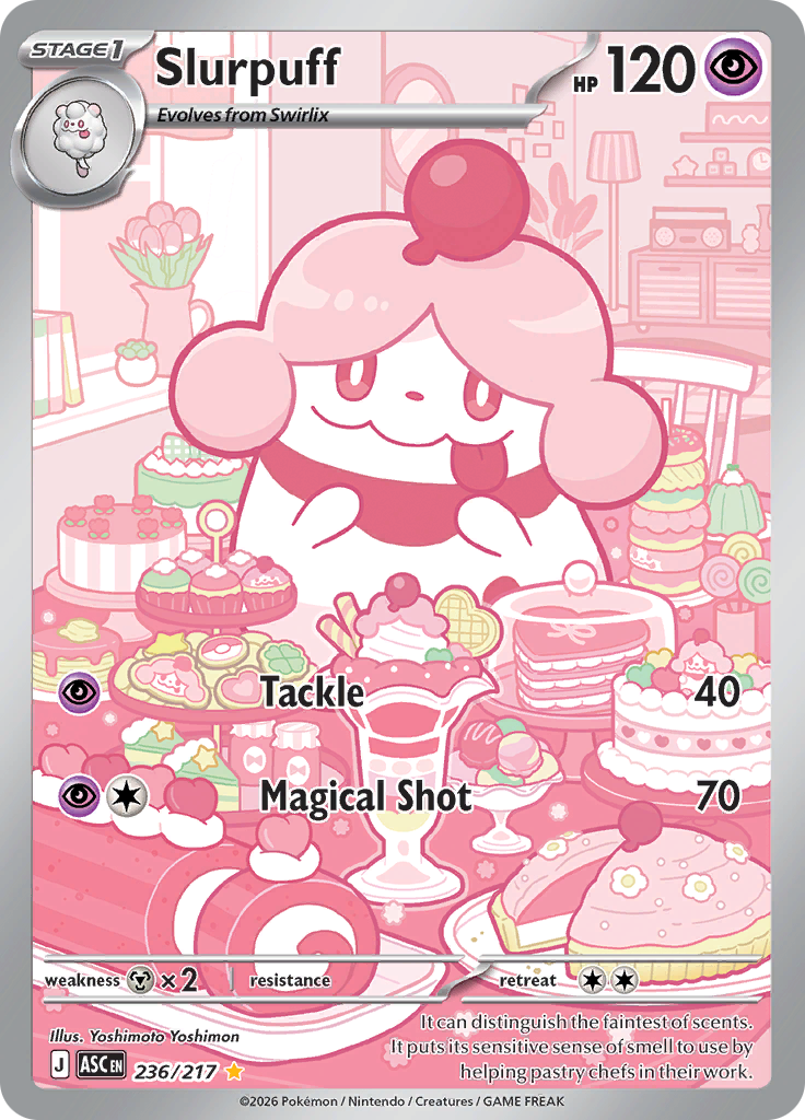 Slurpuff 236/217 from Ascended Heroes (ASC) - Illustration Rare English Pokémon TCG single card