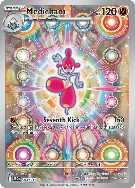 Medicham 241/217 from Ascended Heroes (ASC) - Illustration Rare English Pokémon TCG single card