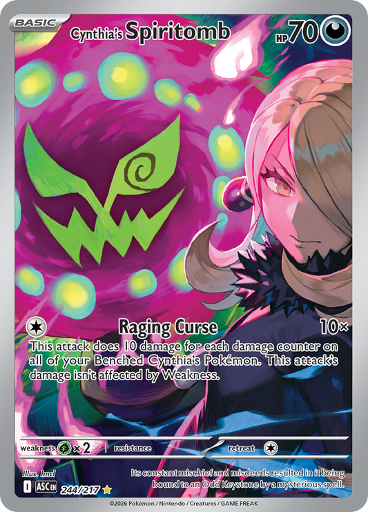 Cynthia's Spiritomb 244/217 from Ascended Heroes (ASC) - Illustration Rare English Pokémon TCG single card