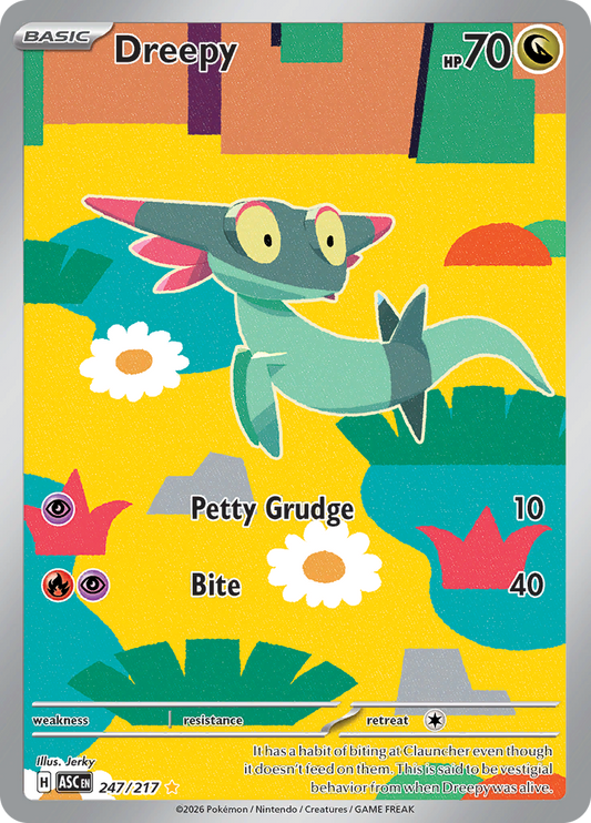 Dreepy 247/217 from Ascended Heroes (ASC) - Illustration Rare English Pokémon TCG single card