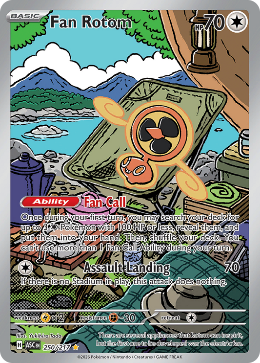 Fan Rotom 250/217 from Ascended Heroes (ASC) - Illustration Rare English Pokémon TCG single card
