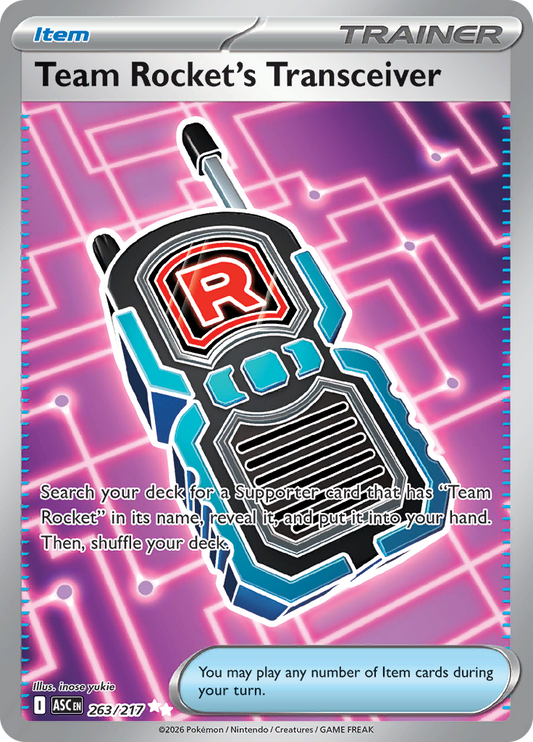 Team Rocket's Transceiver 263/217 from Ascended Heroes (ASC) - Ultra Rare English Pokémon TCG single card