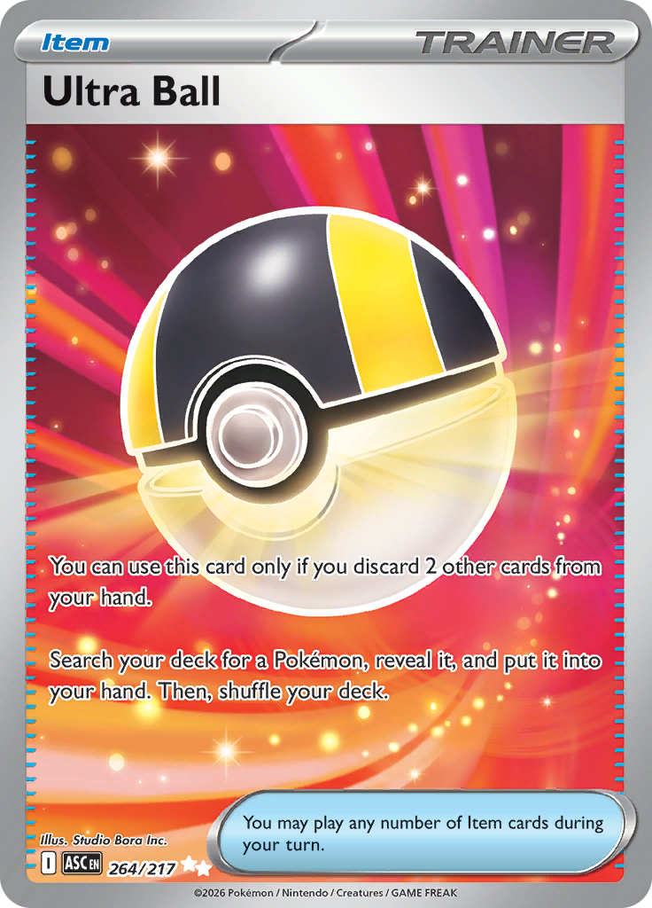 Ultra Ball 264/217 from Ascended Heroes (ASC) - Ultra Rare English Pokémon TCG single card