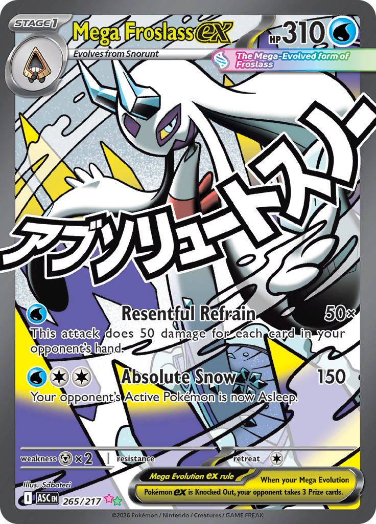 Mega Froslass ex 265/217 from Ascended Heroes (ASC) - English Pokémon TCG single card