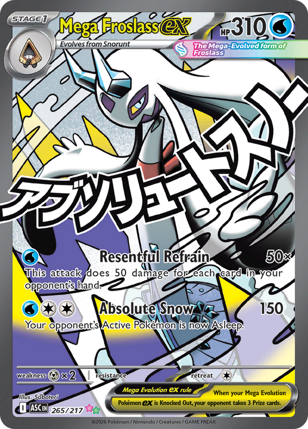 Mega Froslass ex 265/217 from Ascended Heroes (ASC) - English Pokémon TCG single card