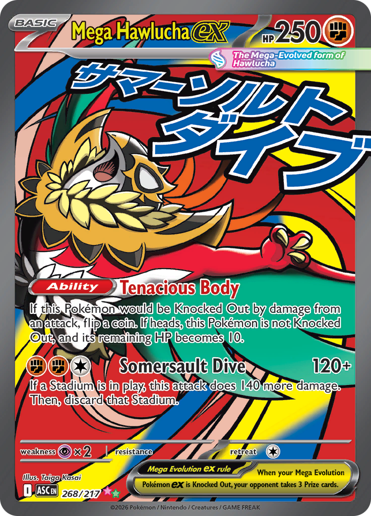 Mega Hawlucha ex 268/217 from Ascended Heroes (ASC) - English Pokémon TCG single card