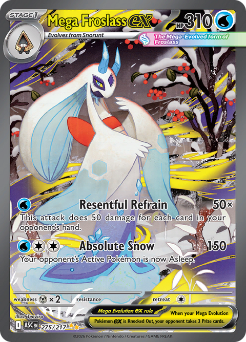 Mega Froslass ex 275/217 from Ascended Heroes (ASC) - Special Illustration Rare English Pokémon TCG single card