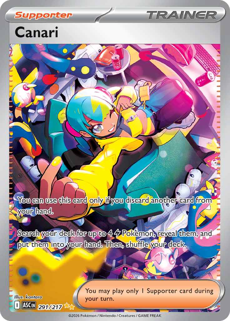 Canari 291/217 from Ascended Heroes (ASC) - Special Illustration Rare English Pokémon TCG single card