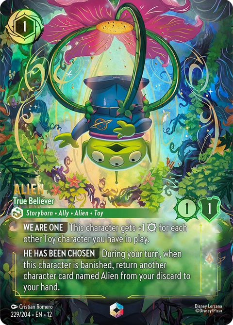 Alien - True Believer (012-229) - Set 12: Wilds Unknown - Disney Lorcana Enchanted