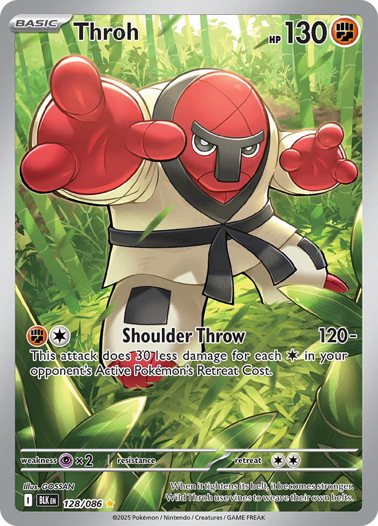 Throh 128/086 from Black Bolt (BLK) - Illustration Rare English Pokémon TCG single card