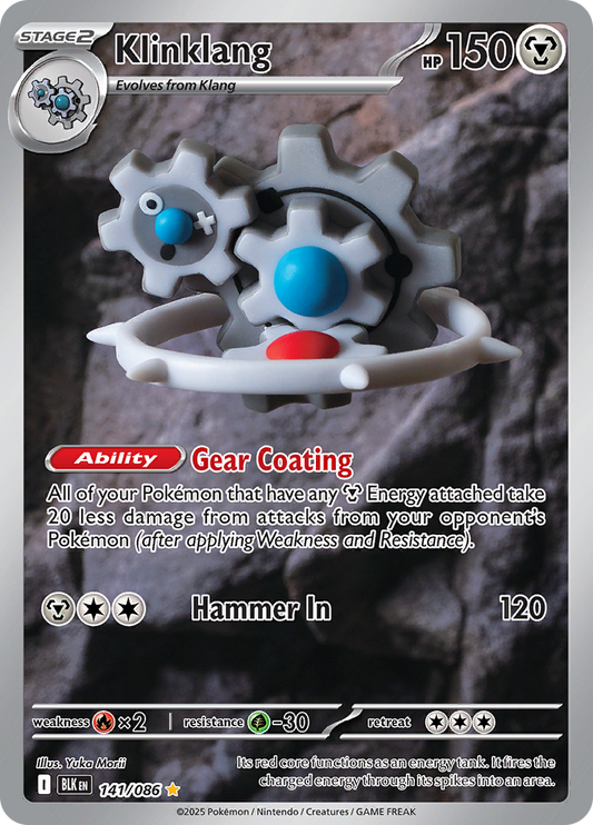 Klinklang 141/086 from Black Bolt (BLK) - Illustration Rare English Pokémon TCG single card