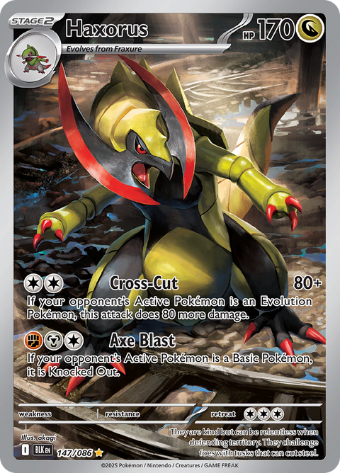 Haxorus 147/086 from Black Bolt (BLK) - Illustration Rare English Pokémon TCG single card
