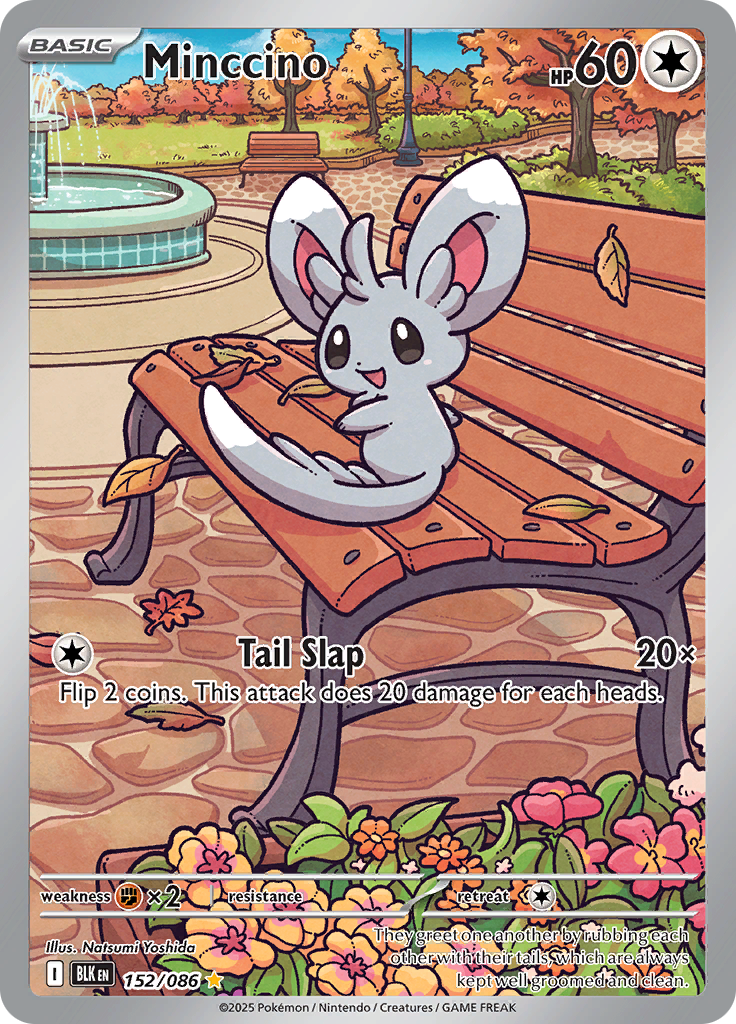 Minccino 152/086 from Black Bolt (BLK) - Illustration Rare English Pokémon TCG single card