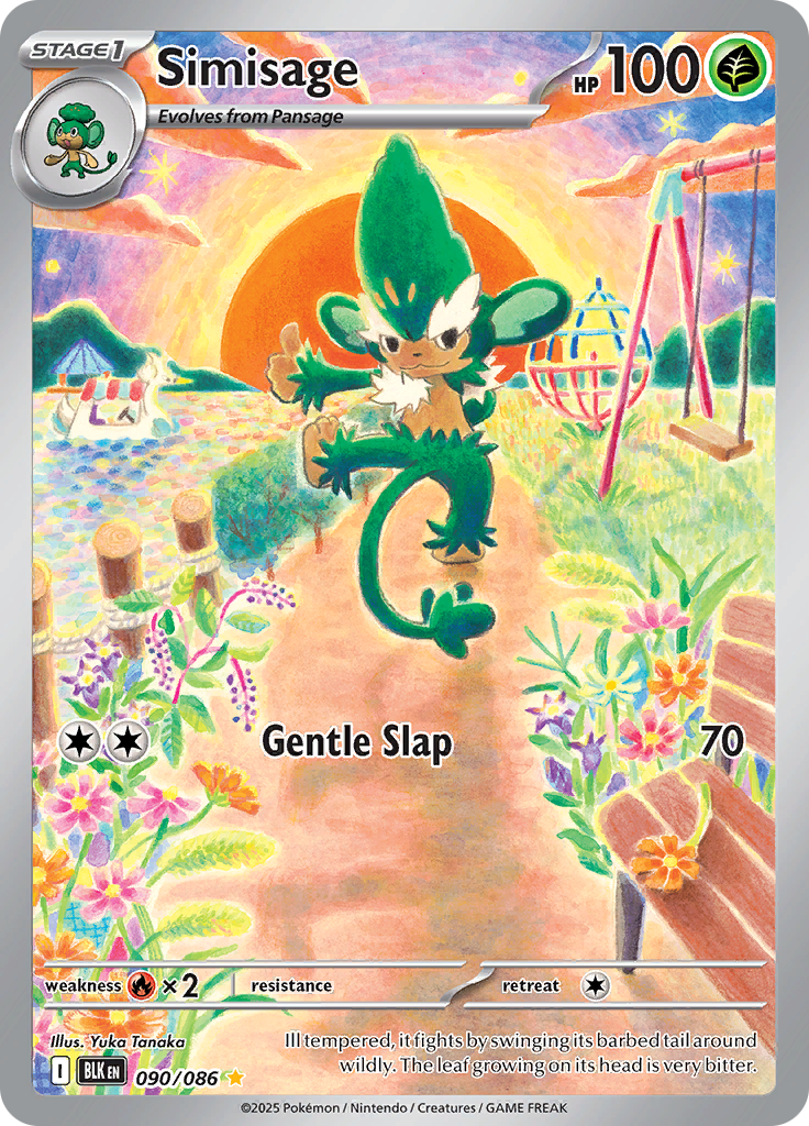 Simisage 090/086 from Black Bolt (BLK) - Illustration Rare English Pokémon TCG single card