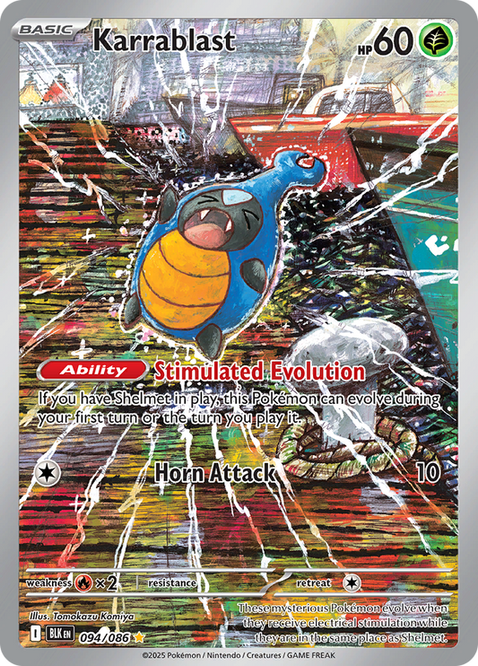Karrablast 094/086 from Black Bolt (BLK) - Illustration Rare English Pokémon TCG single card