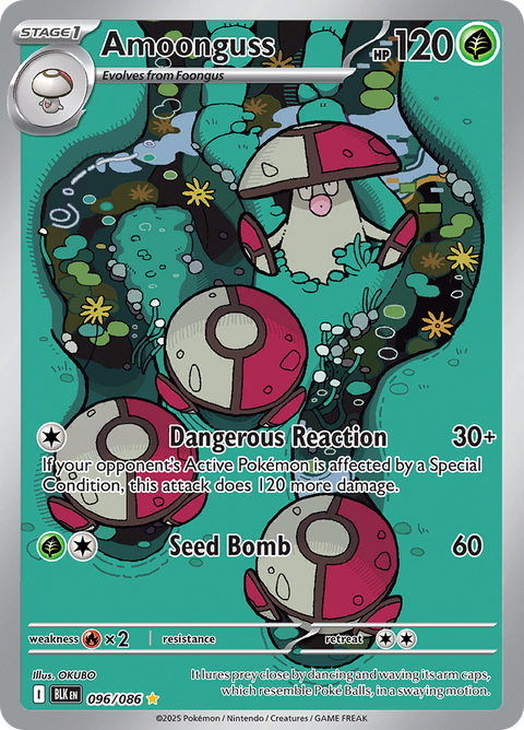 Amoonguss 096/086 from Black Bolt (BLK) - Illustration Rare English Pokémon TCG single card