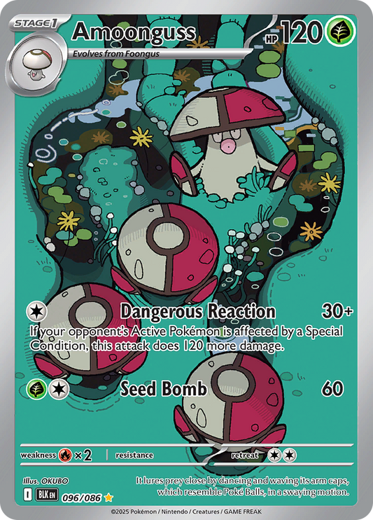 Amoonguss 096/086 from Black Bolt (BLK) - Illustration Rare English Pokémon TCG single card