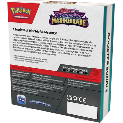 Pokémon TCG: Twilight Masquerade (TWM) Booster Bundle - English, back view