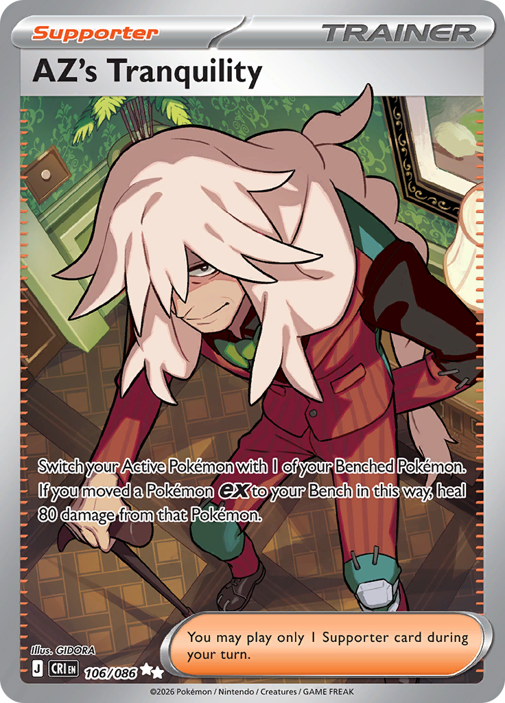 AZ's Tranquility 106/086 from Chaos Rising (CRI) - Ultra Rare English Pokémon TCG single card