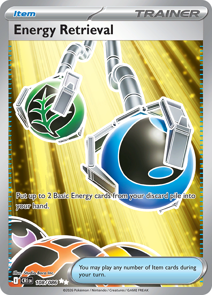 Energy Retrieval 108/086 from Chaos Rising (CRI) - Ultra Rare English Pokémon TCG single card