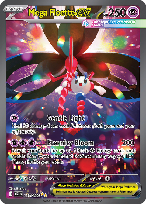 Mega Floette ex 117/086 from Chaos Rising (CRI) - Special Illustration Rare English Pokémon TCG single card
