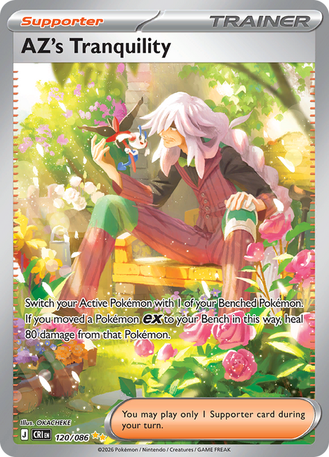 AZ's Tranquility 120/086 from Chaos Rising (CRI) - Special Illustration Rare English Pokémon TCG single card