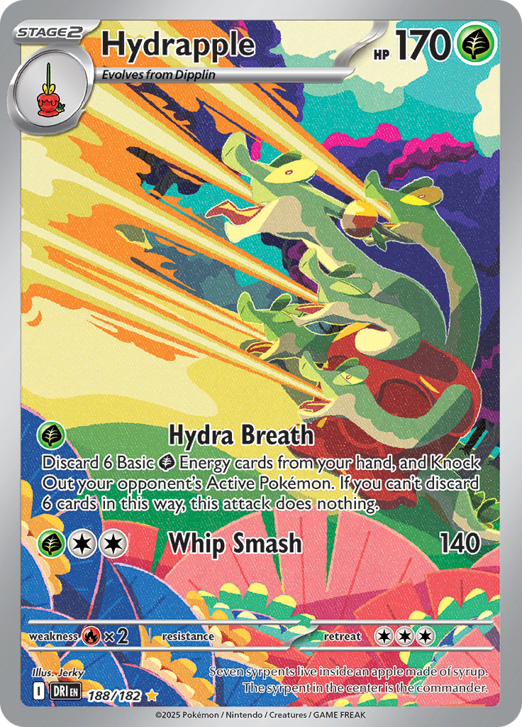 Hydrapple 188/182 from Destined Rivals (DRI) - Illustration Rare English Pokémon TCG single card