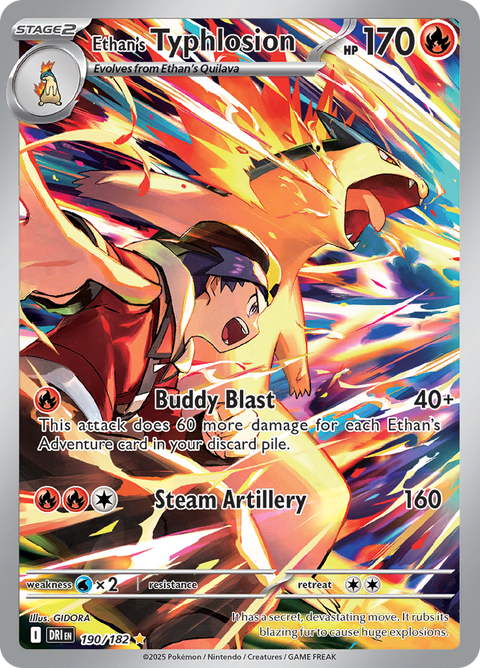 Ethan's Typhlosion 190/182 from Destined Rivals (DRI) - Illustration Rare English Pokémon TCG single card