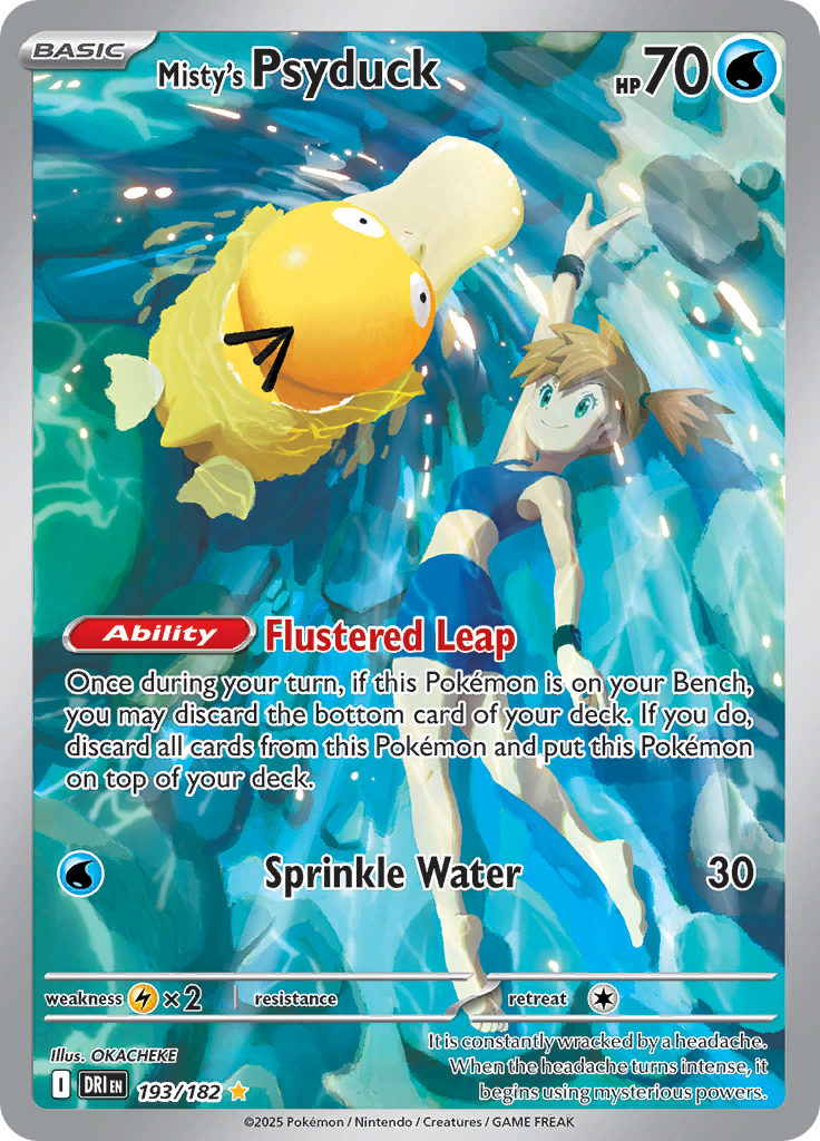 Misty's Psyduck 193/182 from Destined Rivals (DRI) - Illustration Rare English Pokémon TCG single card