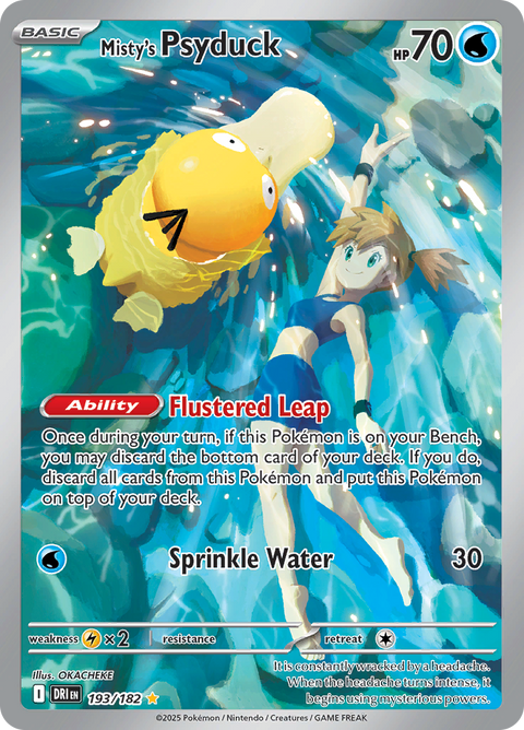Misty's Psyduck 193/182 from Destined Rivals (DRI) - Illustration Rare English Pokémon TCG single card