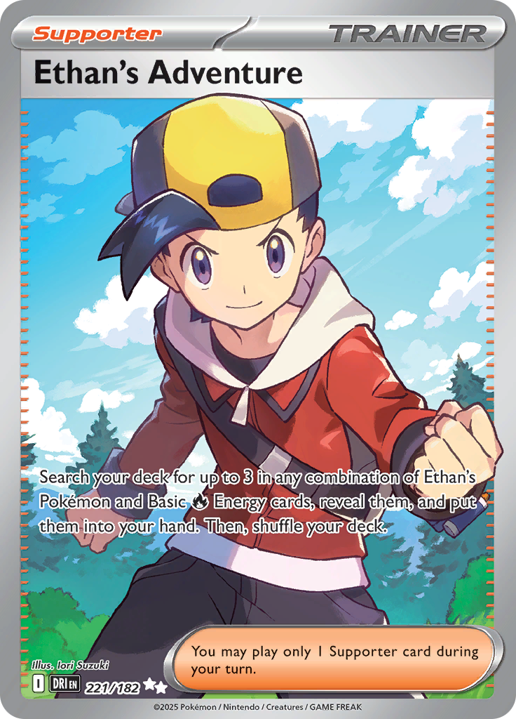 Ethan's Adventure 221/182 from Destined Rivals (DRI) - Ultra Rare English Pokémon TCG single card