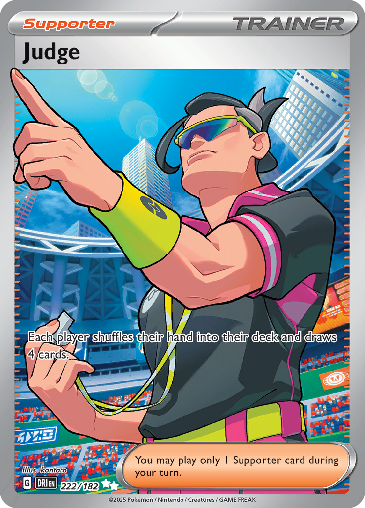 Judge 222/182 from Destined Rivals (DRI) - Ultra Rare English Pokémon TCG single card