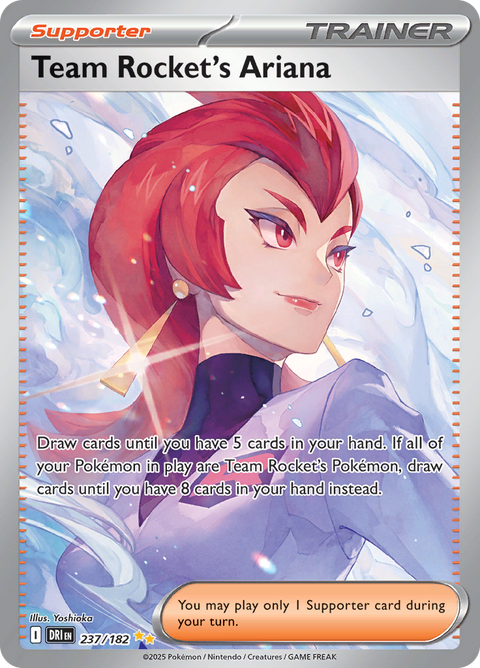 Team Rocket's Ariana 237/182 from Destined Rivals (DRI) - Special Illustration Rare English Pokémon TCG single card