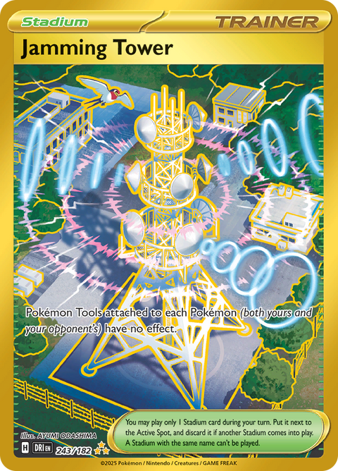 Jamming Tower 243/182 from Destined Rivals (DRI) - Hyper Rare English Pokémon TCG single card