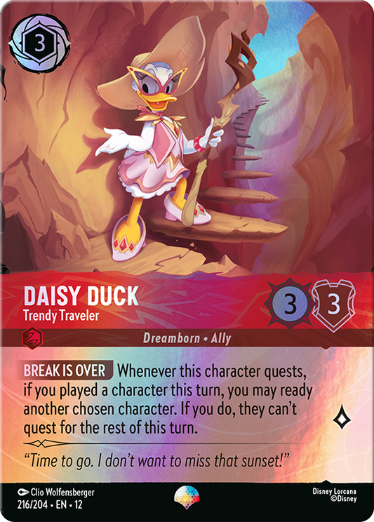 Daisy Duck - Trendy Traveler (012-216) - Set 12: Wilds Unknown - Disney Lorcana Epic