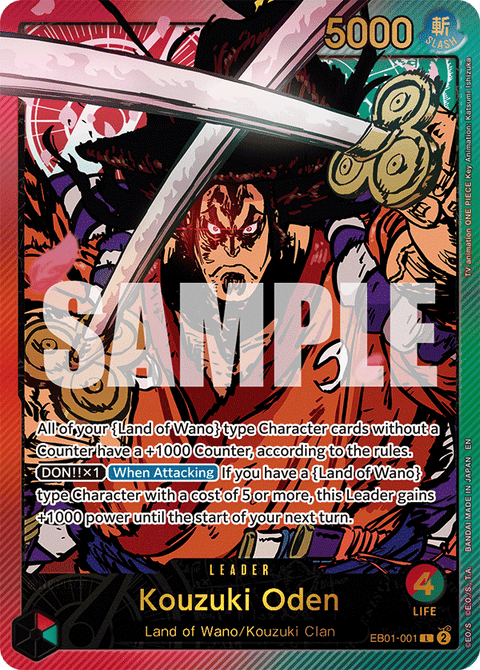 Kouzuki Oden (EB01-001) EB02 Leader Alt Art (AA)