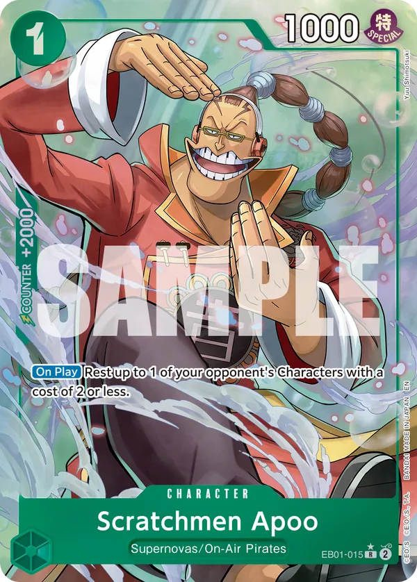 Scratchmen Apoo (EB01-015) PRB02 Alternate Art (AA)