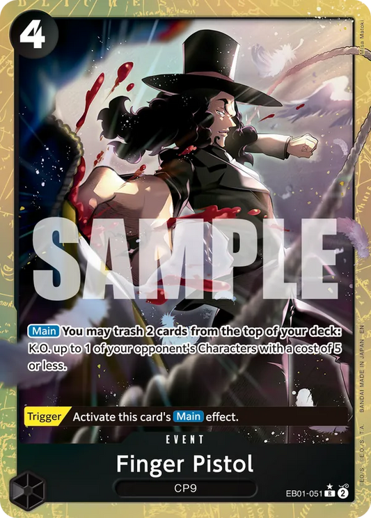 Finger Pistol (EB01-051) PRB02 Alternate Art (AA)