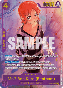 Mr. 2 Bon Kurei / Bentham (EB01-061) EB01 Secret Rare (SEC) Alt Art (AA)
