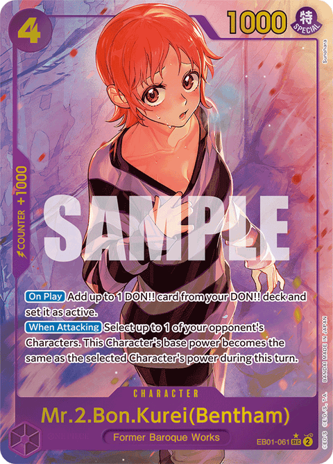 Mr. 2 Bon Kurei / Bentham (EB01-061) EB01 Secret Rare (SEC) Alt Art (AA)