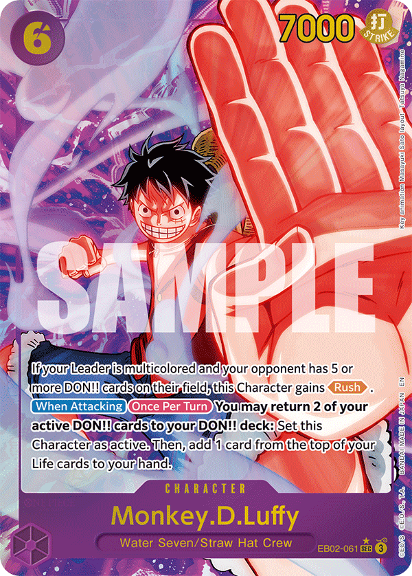 Monkey D. Luffy (EB02-061) EB02 Secret Rare (SEC) Alt Art (AA)