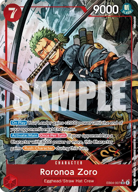 Roronoa Zoro (EB04-007) OP15-EB04 Alternate Art (AA)