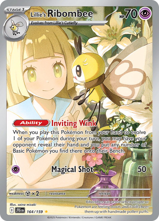 Lillie's Ribombee 164/159 from Journey Together (JTG) - Illustration Rare English Pokémon TCG single card