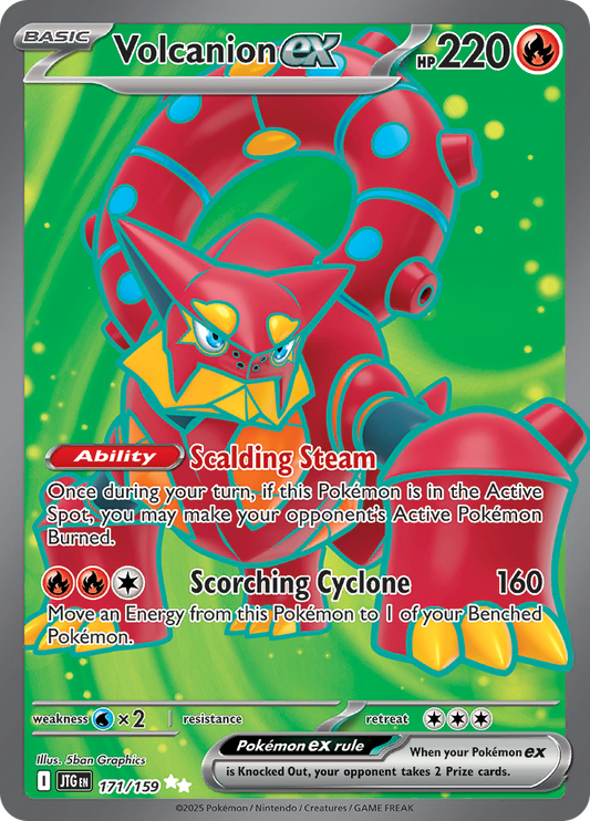 Volcanion ex 171/159 from Journey Together (JTG) - Ultra Rare English Pokémon TCG single card