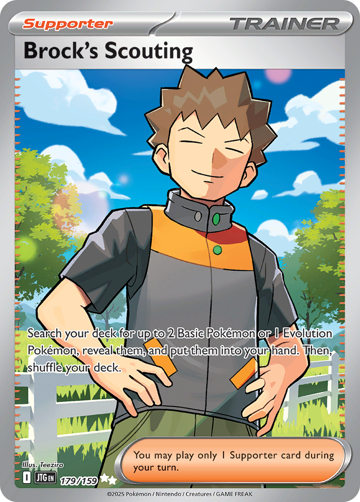 Brock's Scouting 179/159 from Journey Together (JTG) - Ultra Rare English Pokémon TCG single card