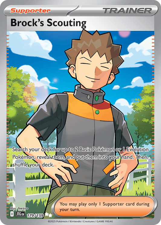 Brock's Scouting 179/159 from Journey Together (JTG) - Ultra Rare English Pokémon TCG single card