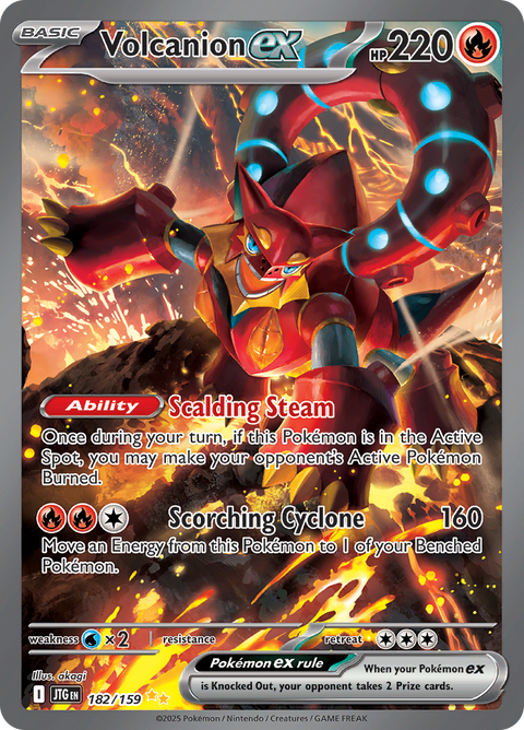 Volcanion ex 182/159 from Journey Together (JTG) - Special Illustration Rare English Pokémon TCG single card